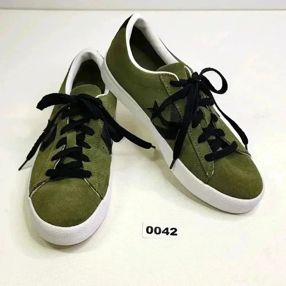 Converse Pro Leather OX Low Top Khaki Black Suede Sneakers A00945C 5 M 6.5 W HC